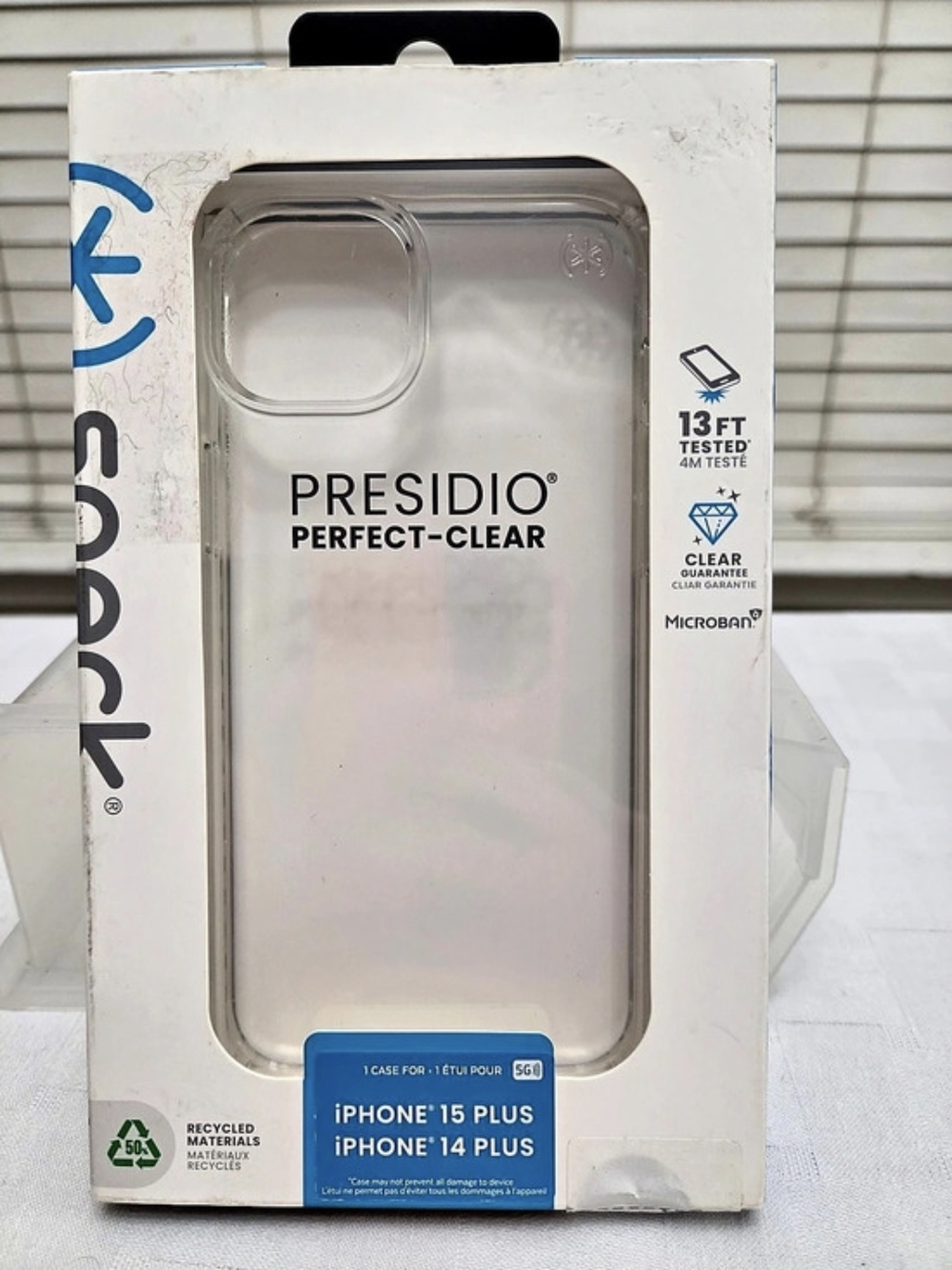 Speck Presidio Perfect-Clear Case for iPhone 15 Plus/14 Plus NWT
